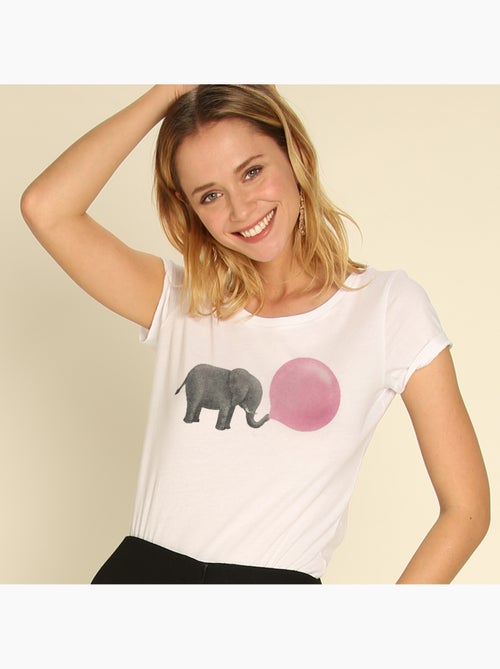 T-shirt Donna - JUMBO BUBBLE GUM - Kiabi
