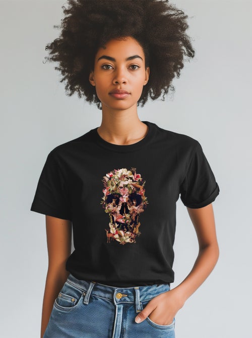 T-shirt Donna - JUNGLE SKULL - Kiabi