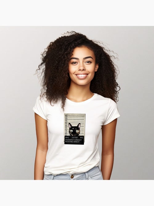 T-shirt Donna - KITTY MUGSHOT - Kiabi