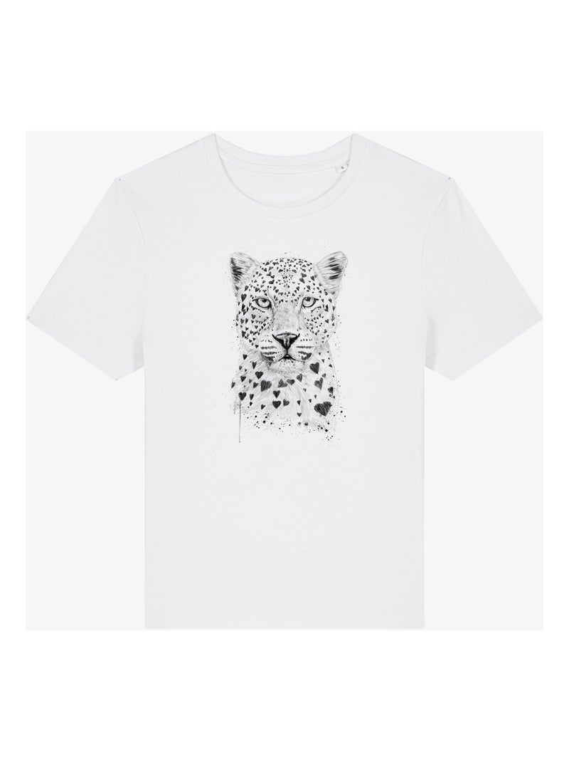 T-shirt Donna - LOVELY LEOPARD Bianco - Kiabi