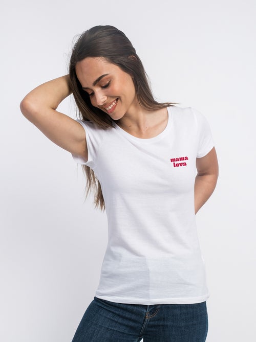 T-shirt Donna - MAMA LOVA CŒUR ROUGE - Kiabi