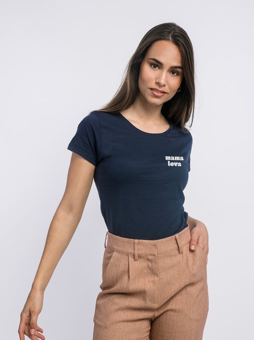 T-shirt Donna - MAMA LOVA CŒUR ROUGE - Kiabi
