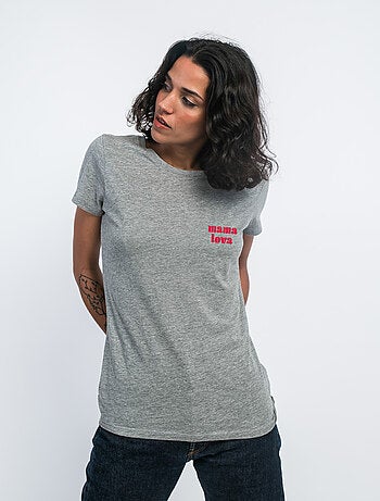 T-shirt Donna - MAMA LOVA CŒUR ROUGE