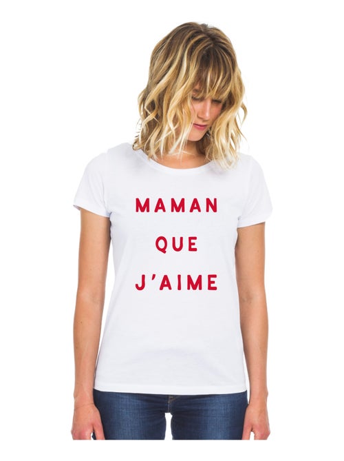 T-shirt Donna - MAMAN QUE J'AIME 2 WAF - Kiabi