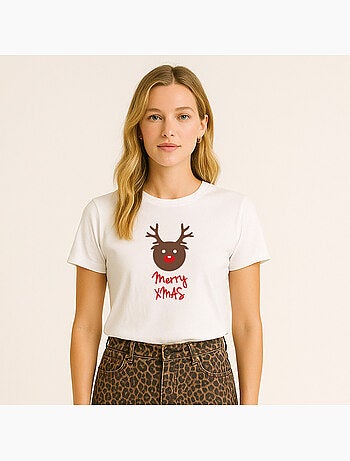 T-shirt Donna - MERRY XMAS RENNE