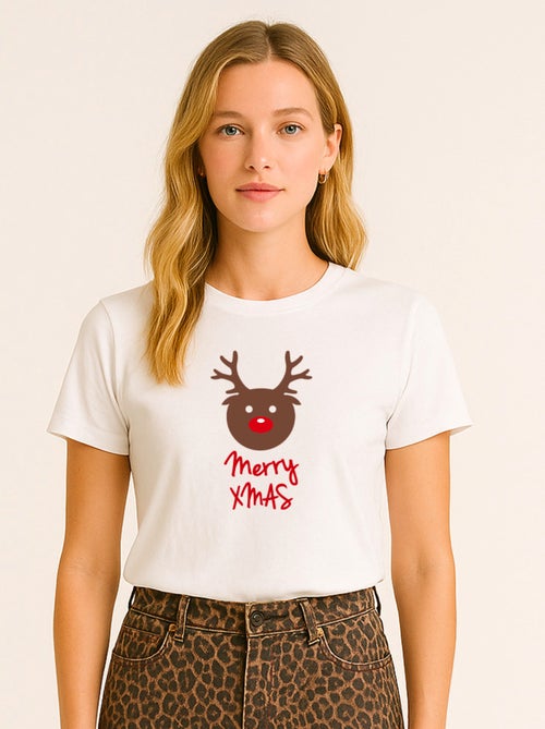 T-shirt Donna - MERRY XMAS RENNE - Kiabi
