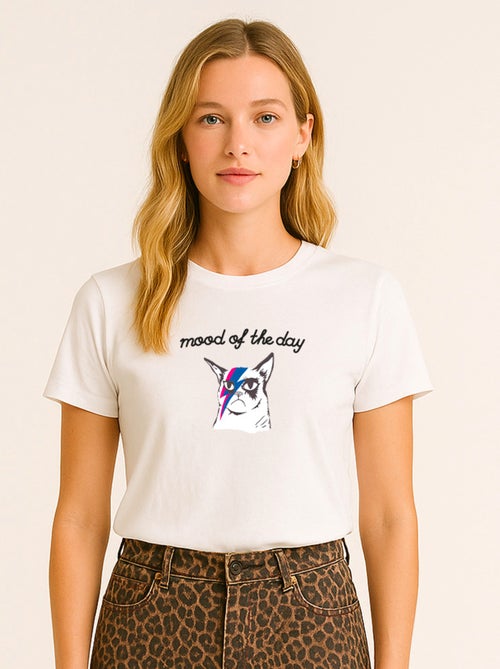 T-shirt Donna - MOOD OF THE DAY CAT - Kiabi