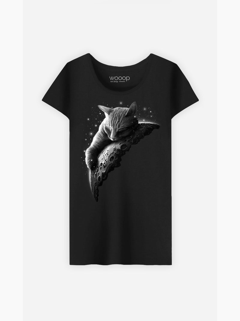 T-shirt Donna - MOON CAT Nero - Kiabi