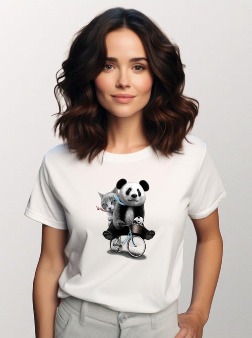 T-shirt Donna - PANDA BICYCLE - Kiabi