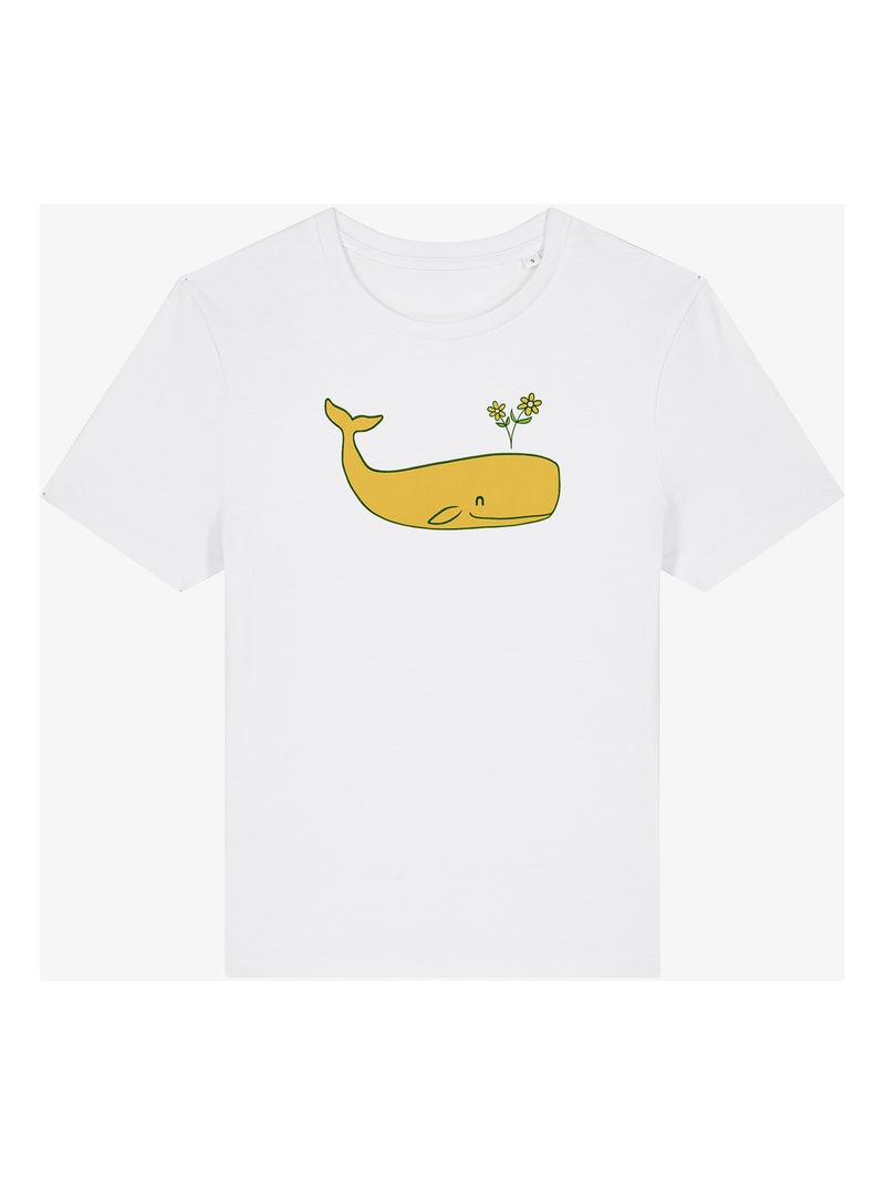 T-shirt Donna - PEACE WHALE Bianco - Kiabi