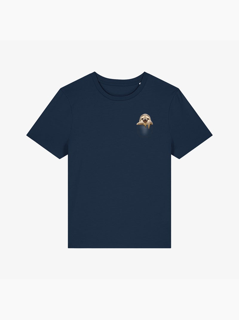 T-shirt Donna - POCKET SLOTH Blu marino - Kiabi