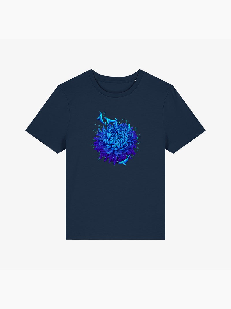 T-shirt Donna - SEA FLOWER Blu marino - Kiabi