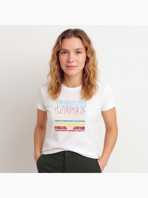 T-shirt Donna - TRUTH LOVE & JUSTICE WONDER WOMAN - Kiabi