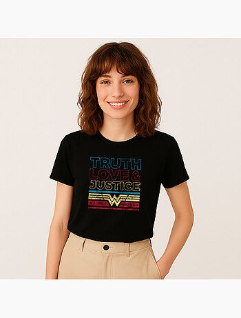 T-shirt Donna - TRUTH LOVE & JUSTICE WONDER WOMAN