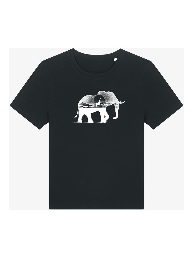 T-shirt Donna - WILD AFRICA Nero - Kiabi