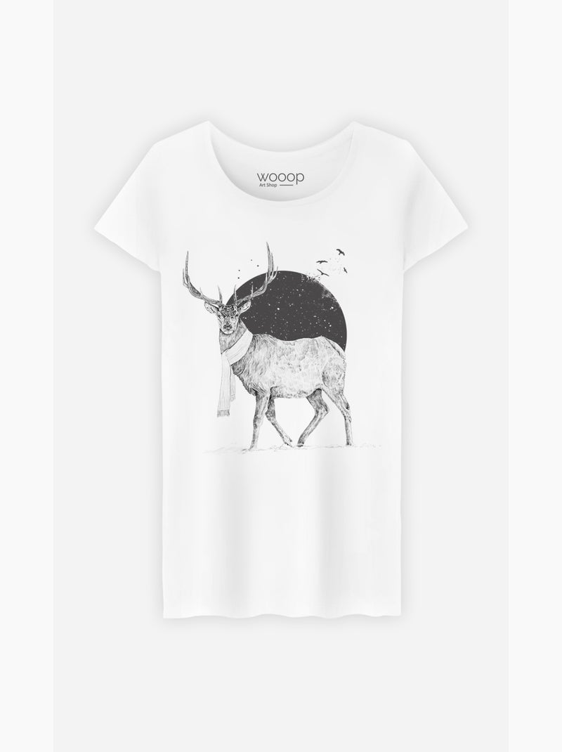 T-shirt Donna - WINTER IS ALL AROUND Bianco - Kiabi