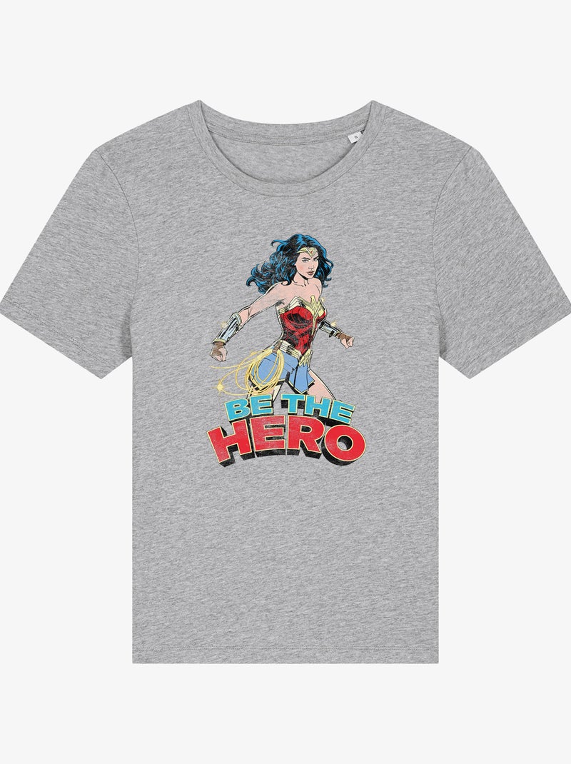 T-shirt Donna - WONDER WOMAN BE THE HERO 2 Grigio melangiato - Kiabi