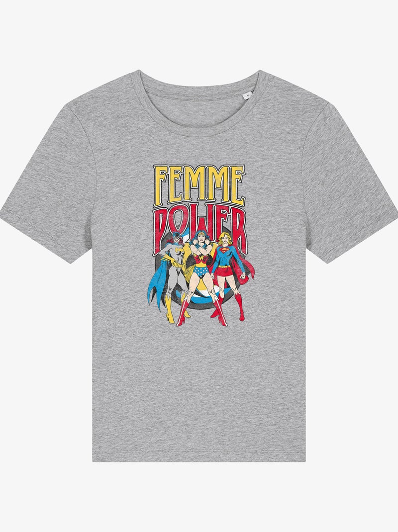 T-shirt Donna - WONDER WOMAN Donna POWER Grigio melangiato - Kiabi