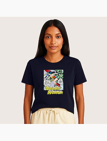 T-shirt Donna - WONDER WOMAN I DO KNOW TROUBLE WHEN I SEE IT