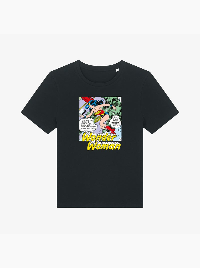 T-shirt Donna - WONDER WOMAN I DO KNOW TROUBLE WHEN I SEE IT Nero - Kiabi