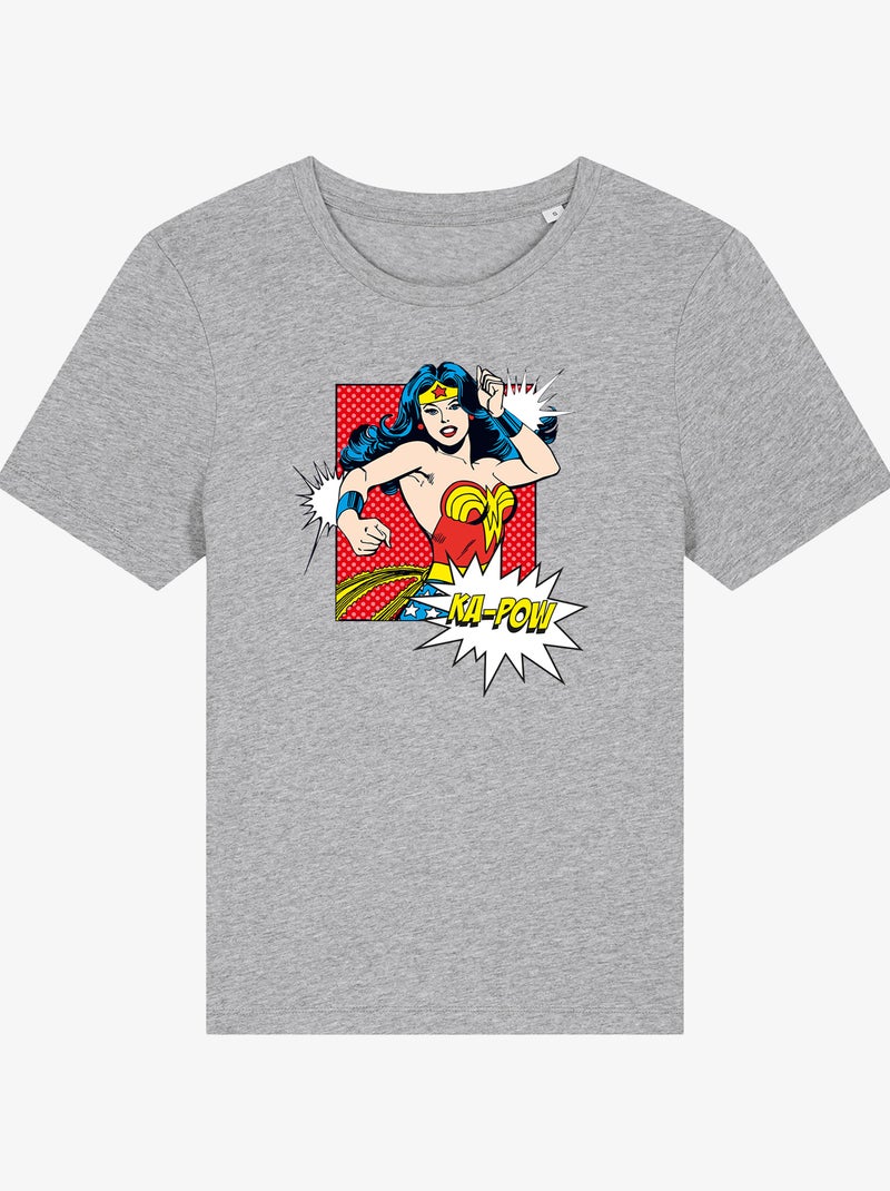 T-shirt Donna - WONDER WOMAN KA POW Grigio melangiato - Kiabi
