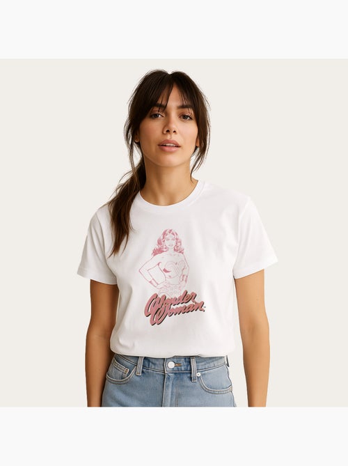 T-shirt Donna - WONDER WOMAN PINK - Kiabi