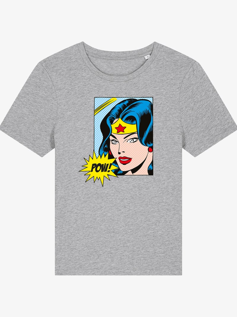 T-shirt Donna - WONDER WOMAN POW Grigio melangiato - Kiabi