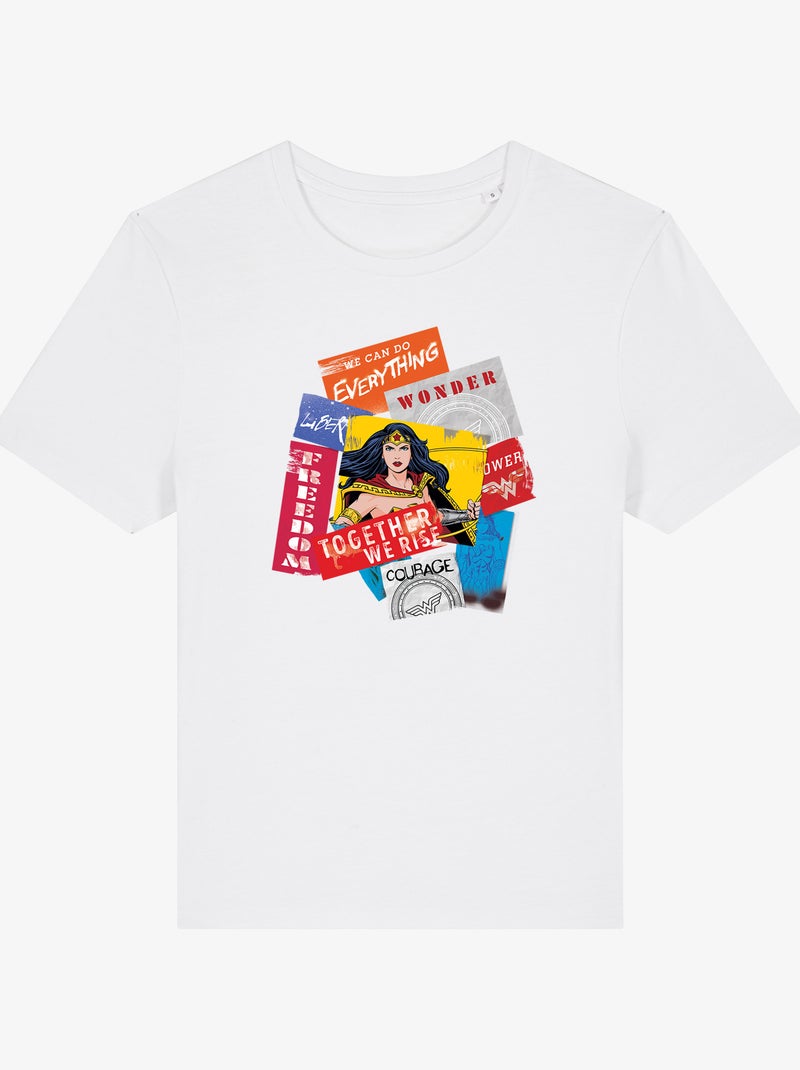 T-shirt Donna - WONDER WOMAN TOGETHER WE RISE Bianco - Kiabi