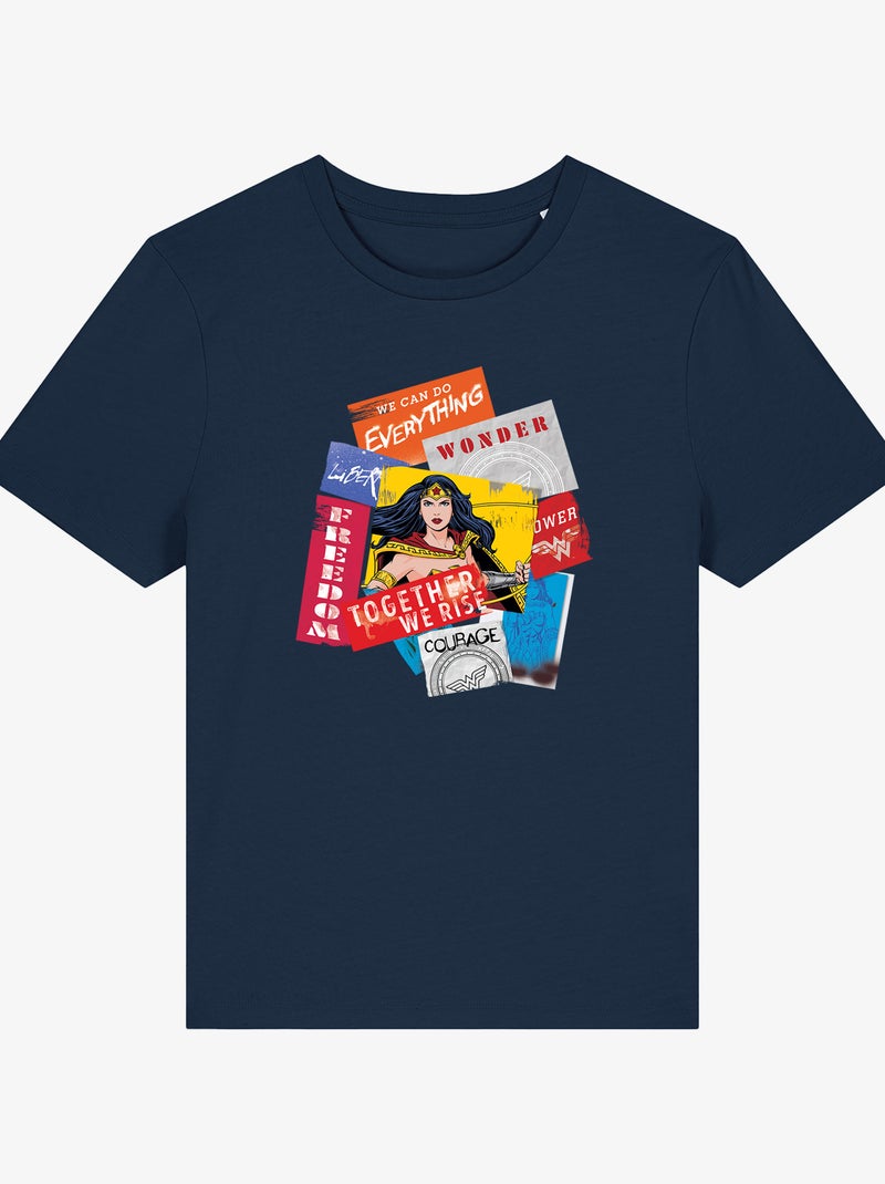 T-shirt Donna - WONDER WOMAN TOGETHER WE RISE Blu marino - Kiabi
