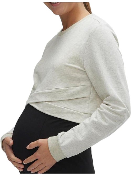 T-shirt Donna a Maniche Lunghe Premaman Mamalicious - Kiabi T-shirt Donna a Maniche Lunghe Premaman Mamalicious - Kiabi