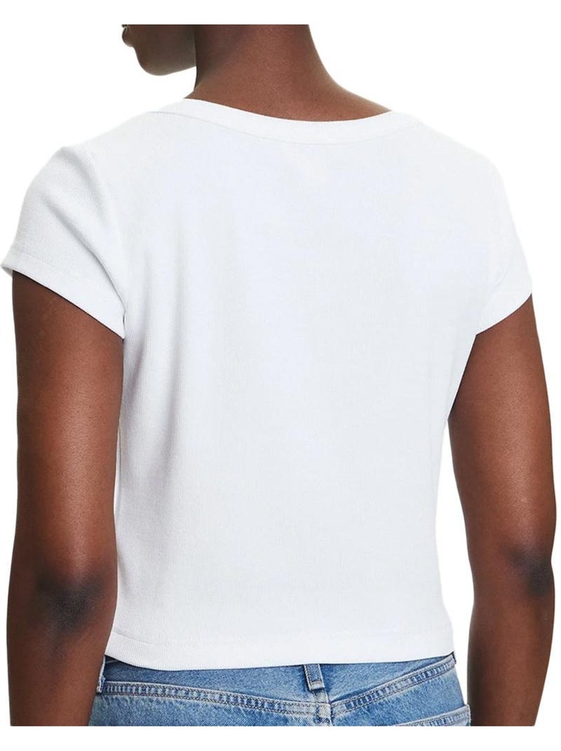 T-shirt donna calvin klein con logo Bianco - Kiabi