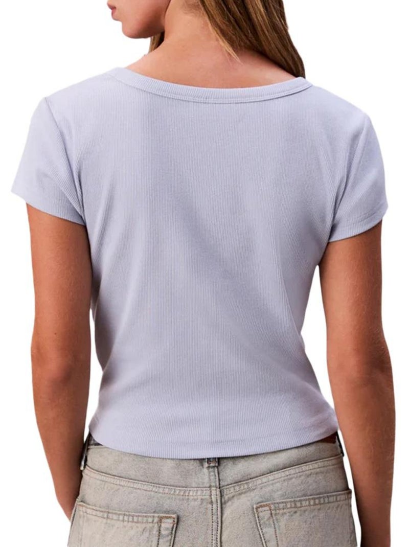 T-Shirt Donna Calvin Klein con Logo Blu - Kiabi