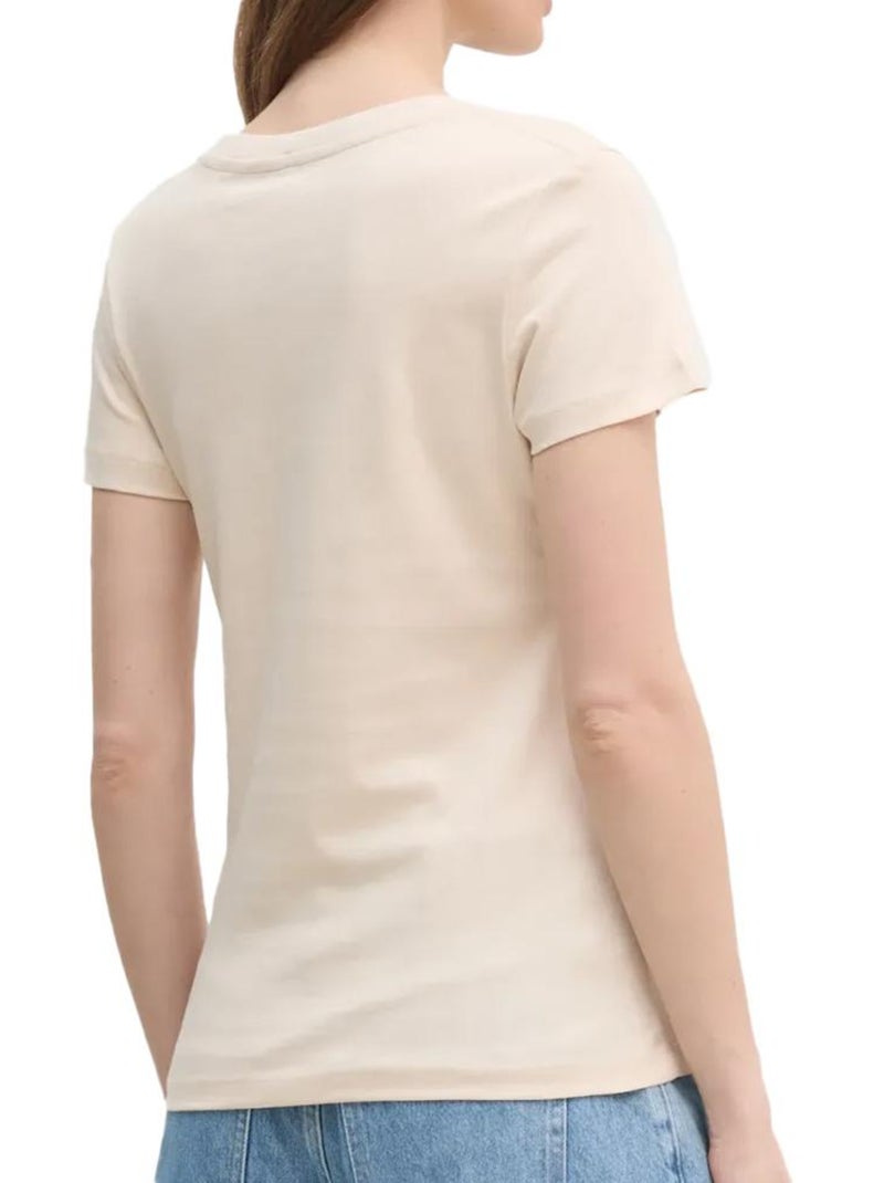 T-shirt Donna Calvin Klein Jeans Beige - Kiabi