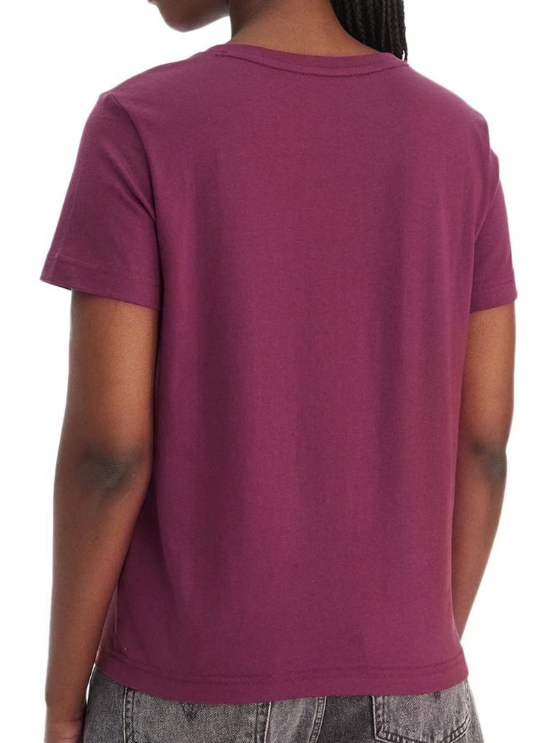 T-Shirt Donna Calvin Klein Jeans Bordeaux - Kiabi