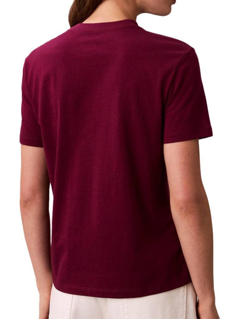 T-Shirt Donna Calvin Klein Jeans Bordeaux - Kiabi