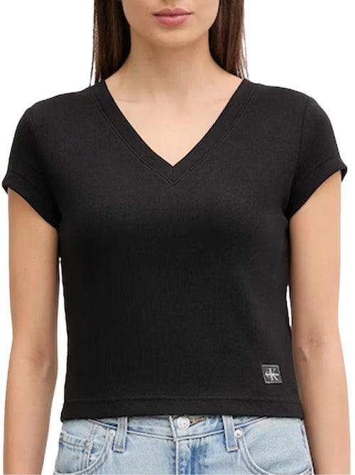 T-Shirt Donna Calvin Klein Jeans con Etichetta - Kiabi T-Shirt Donna Calvin Klein Jeans con Etichetta - Kiabi