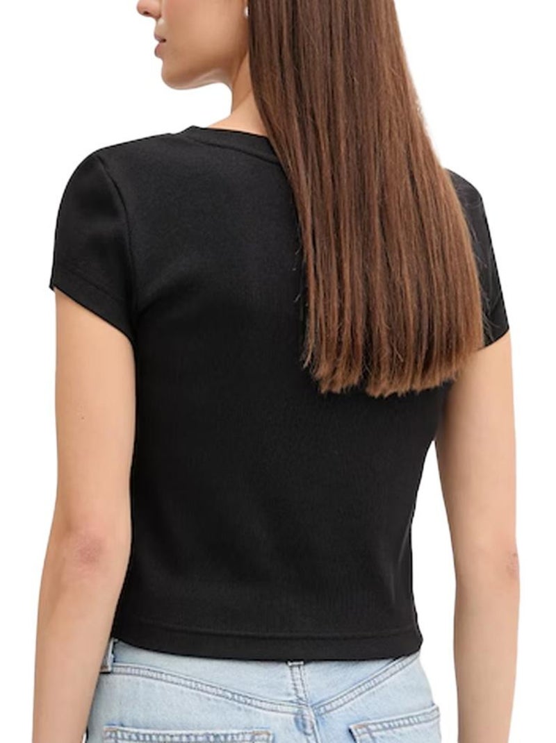 T-Shirt Donna Calvin Klein Jeans con Etichetta Nero - Kiabi