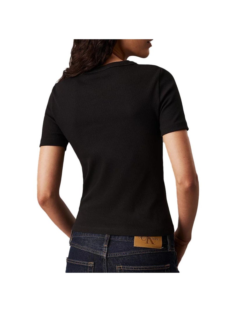 T-Shirt Donna Calvin Klein Jeans con Logo Nero - Kiabi