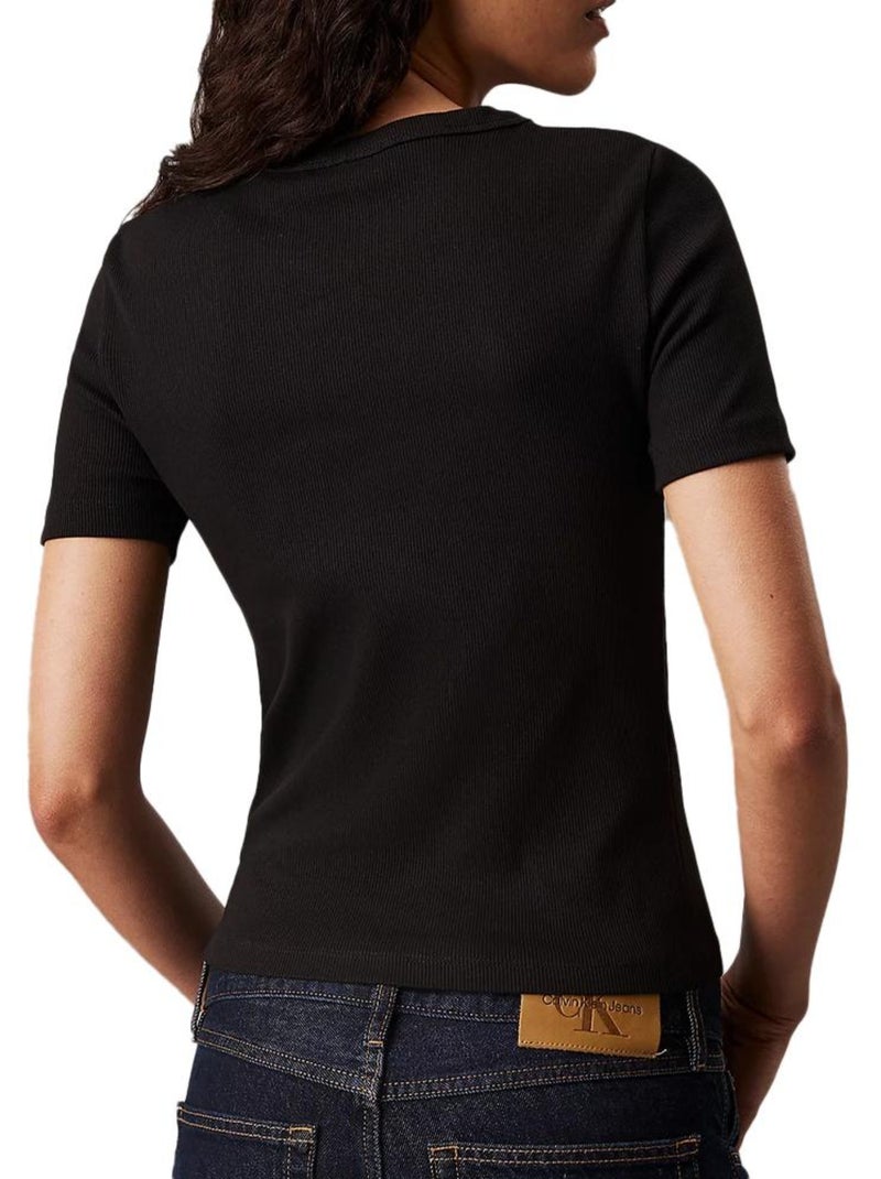 T-Shirt Donna Calvin Klein Jeans con Logo Nero - Kiabi