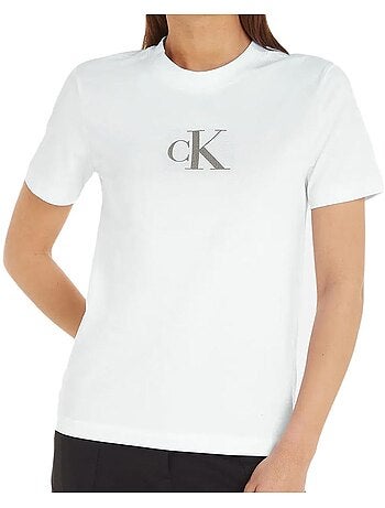 T-shirt donna calvin klein jeans con paillettes