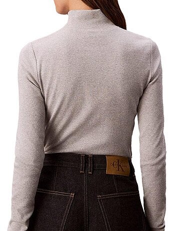 T-shirt donna calvin klein jeans dolcevita con logo