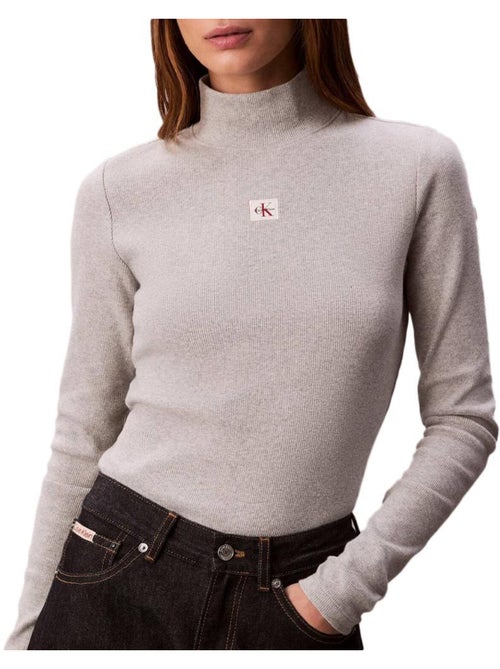 T-Shirt Donna Calvin Klein Jeans Dolcevita con Logo - Kiabi