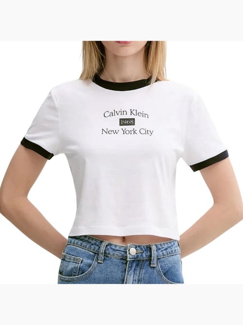 T-Shirt Donna Calvin Klein Jeans in Jersey Drapeggiato - Kiabi