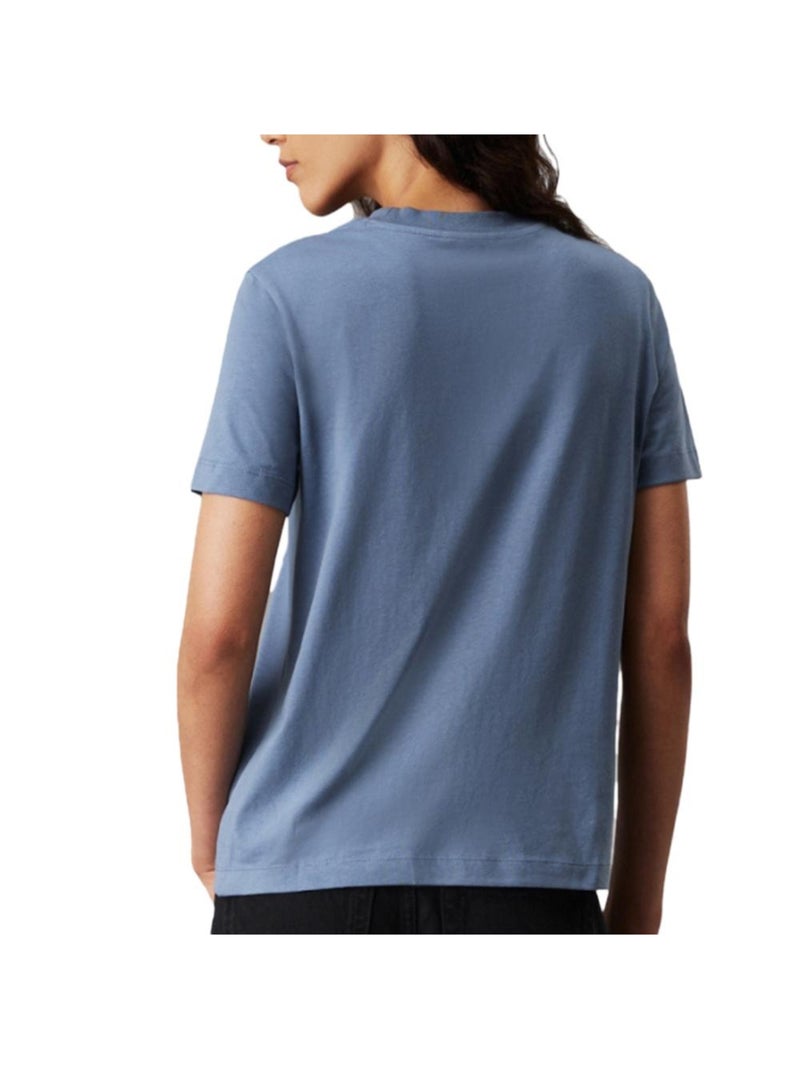 T-shirt Donna Calvin Klein Jeans Ricamata Blu - Kiabi