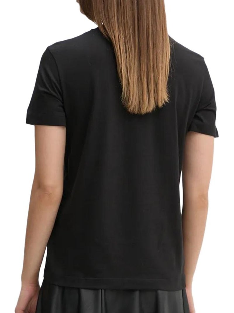 T-shirt Donna Calvin Klein Jeans Ricamata Nero - Kiabi