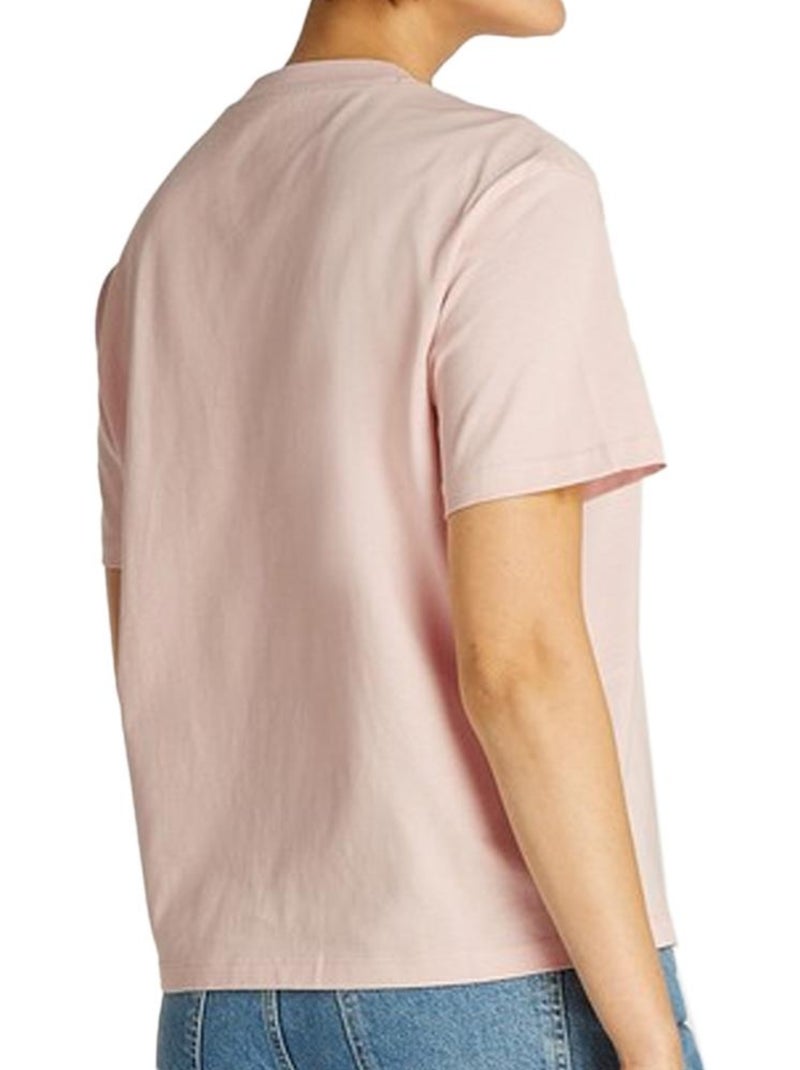 T-shirt Donna Calvin Klein Jeans Ricamata Rosa - Kiabi