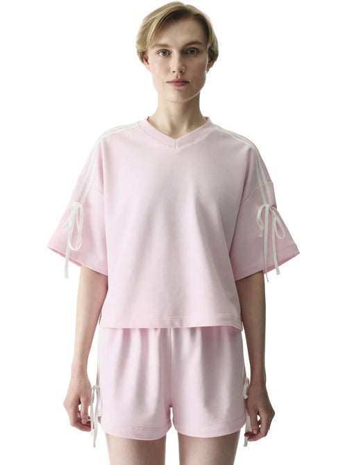 T-shirt donna con dettaglio fiocco penti - Kiabi