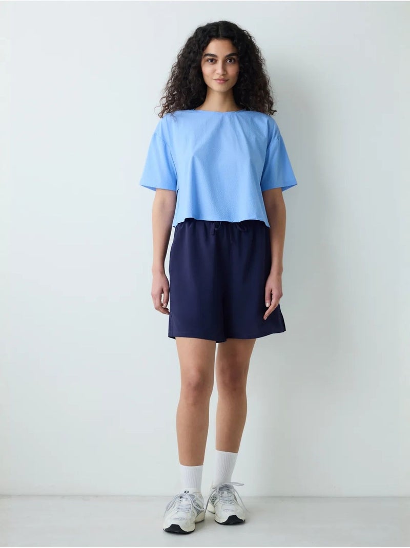 T-shirt donna con dettaglio sul retro penti Blu cielo - Kiabi