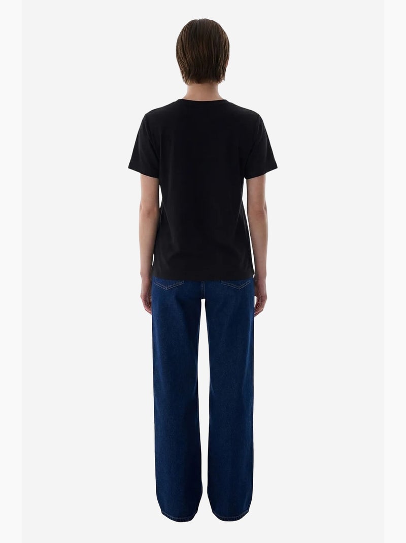 T-shirt donna girocollo penti Nero - Kiabi