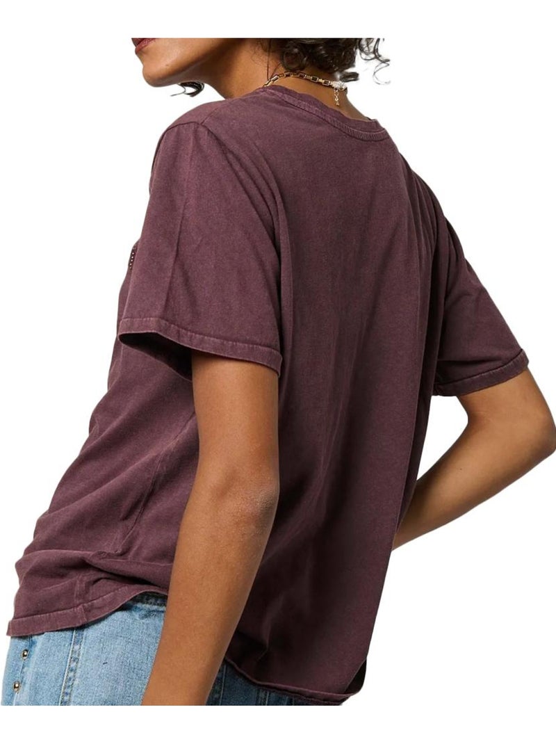 T-shirt donna kaporal Bordeaux - Kiabi